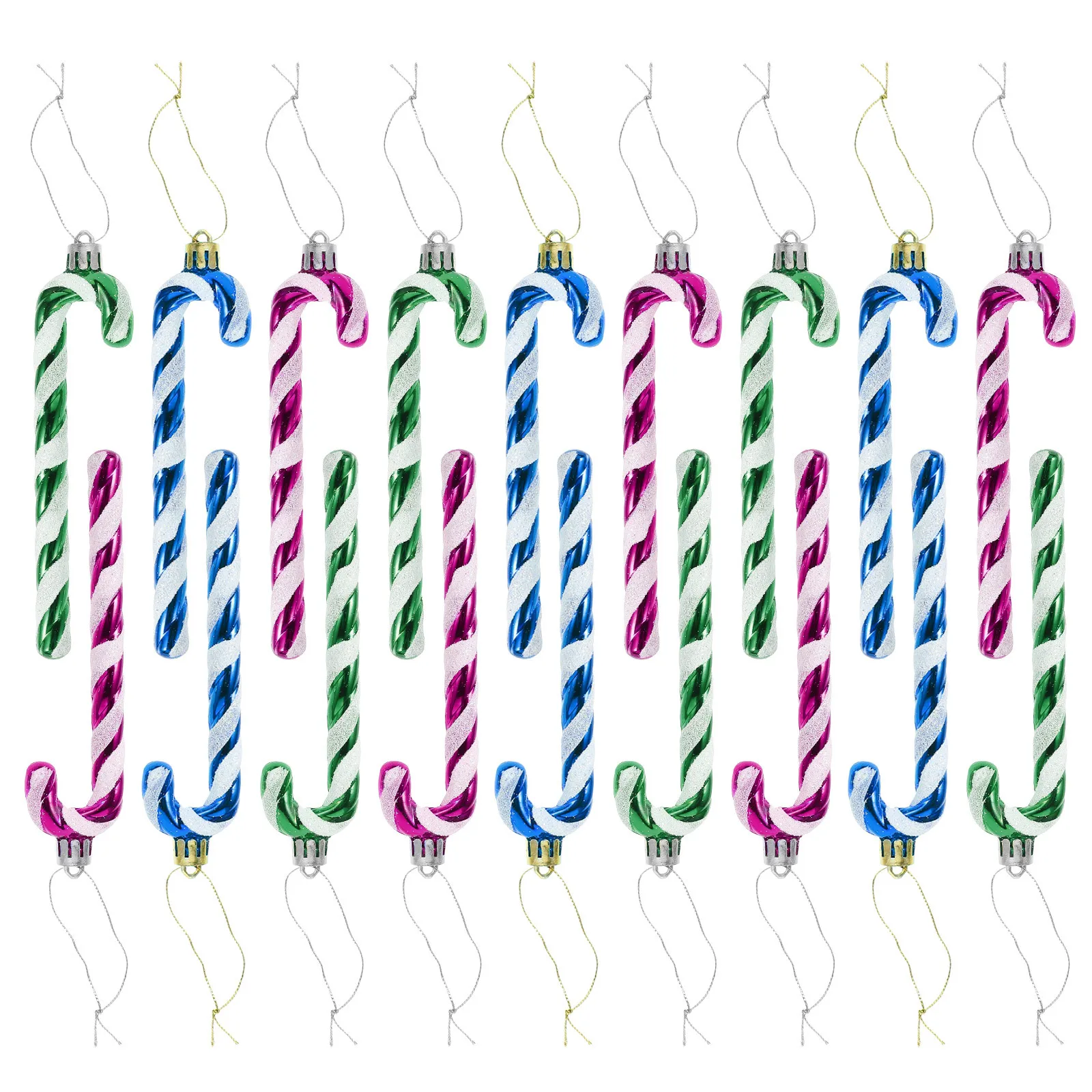 

18Pcs Christmas Crutch Hanging Pendant Tree Decoration Unique Ornament for Door Wall Tree Holiday Celebration Hanging Pendant