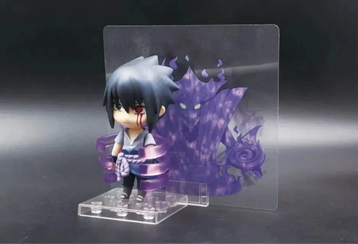 Figuras de acción de Anime de Naruto Uchiha Sasuke, kawaii, versión Q, articulación reemplazable, modelo de PVC, decoración de escritorio, juguetes, regalos en caja, 10CM