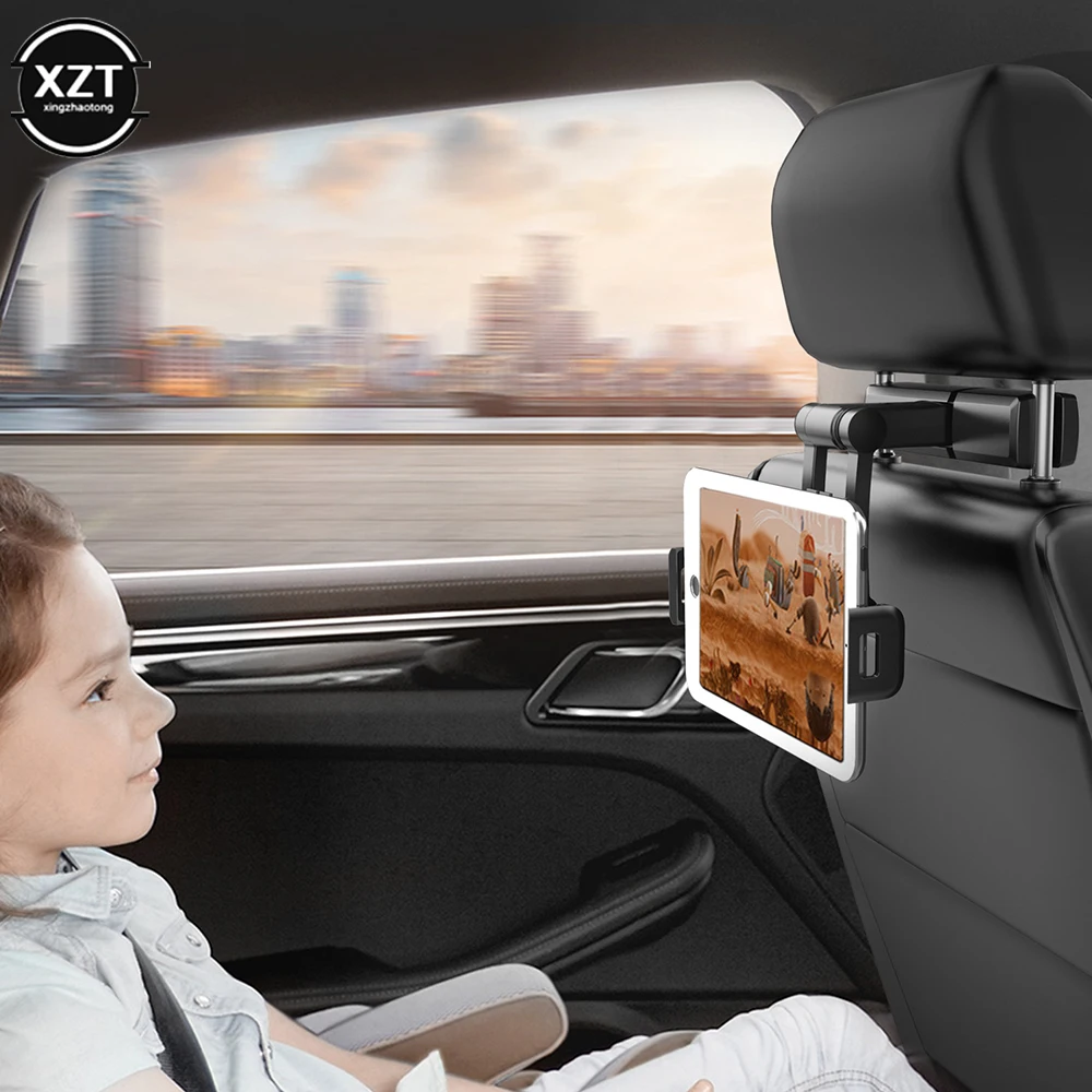 2026New Car Back Seat Headrest Phone Holder Stretchable Tablet Stand Rear Pillow Adjustment Bracket For Ipad Auto Backseat Mount