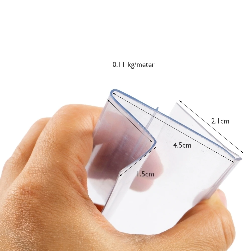 Shelf Data Strip Clear Pole Merchandise Card Shelf Price Tag Holder