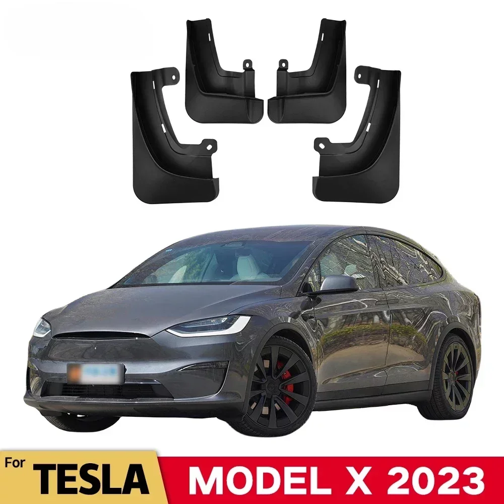 Брызговики для Telsa MODEL X 2023 2024, брызговики от грязи, брызговики, передние и задние колеса, автомобильные аксессуары, 4 шт. Брызговики для Telsa MODEL X 2023 2024, брызговики от грязи, брызговики, передние и задние колеса, автомобильные аксессуары, 4 шт.