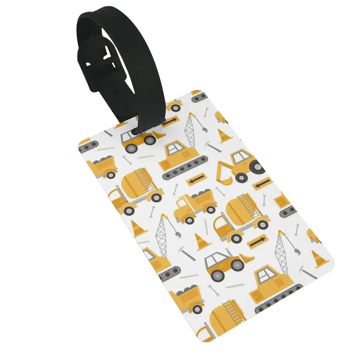 

Construction Trucks Luggage Tags Suitcase Accessories Travel PVC Cute Baggage Boarding Tag Portable Label Holder ID Name Address