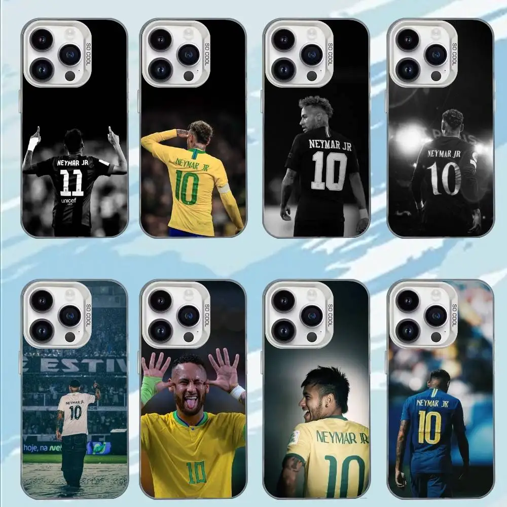 

Football For N-NeYmAR-R 10 Phone Case For iPhone 17,16,15,14,13,12,11,Mini,Pro,E,MAX White Candy Matte Shockproof Cover