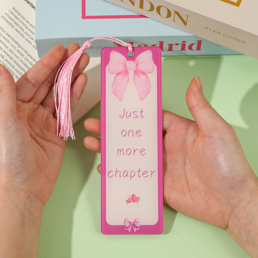 "Pretty Girls Read Books" Metal Bookmark Aesthetic Bookmarks for Readers, Bookish Gift for Women Girls Book Lovers view 4