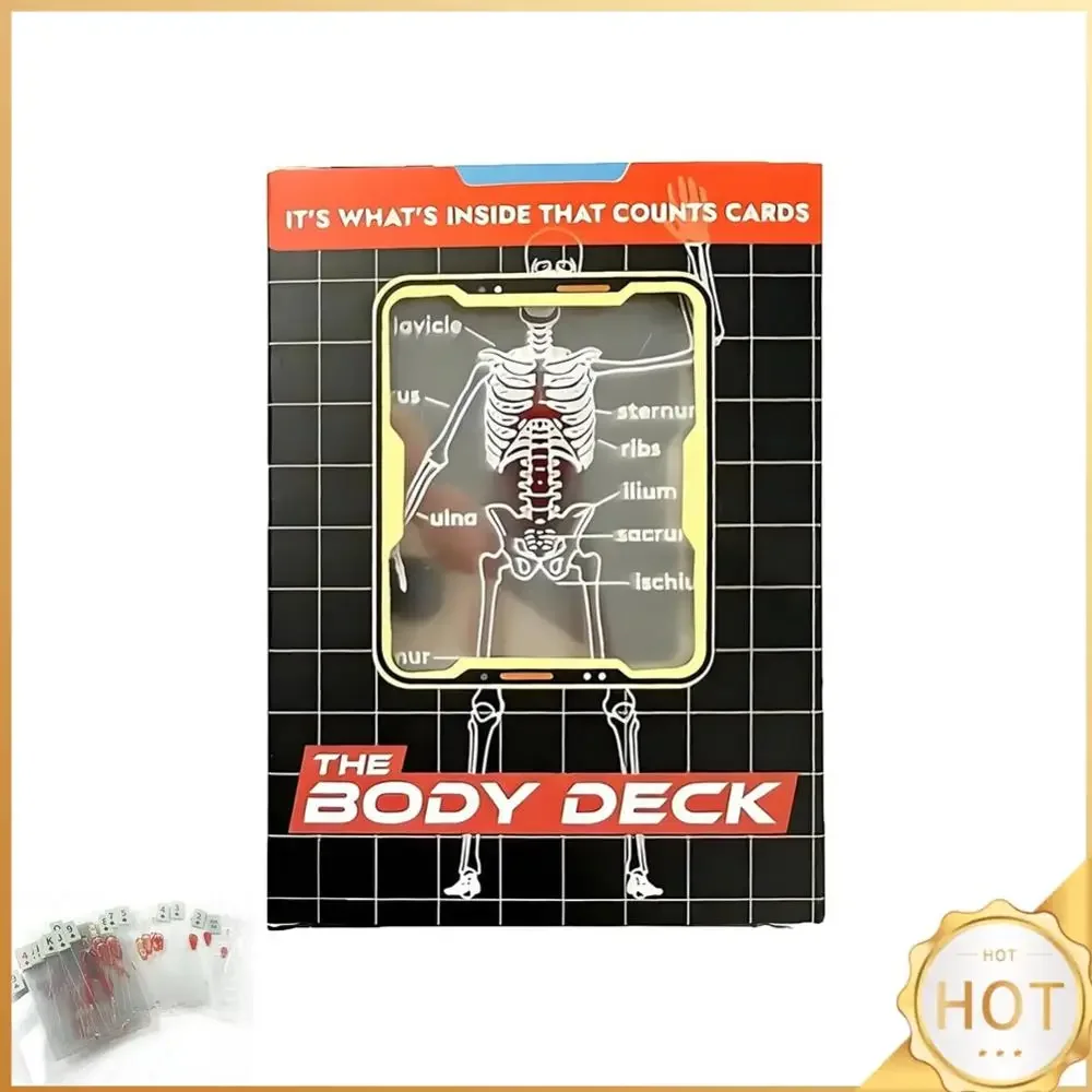 The Body Deck Cards Reusable 3D Image Educational Cards Multi-Purpose Body Transparent Playing Cards for Friend Gifts