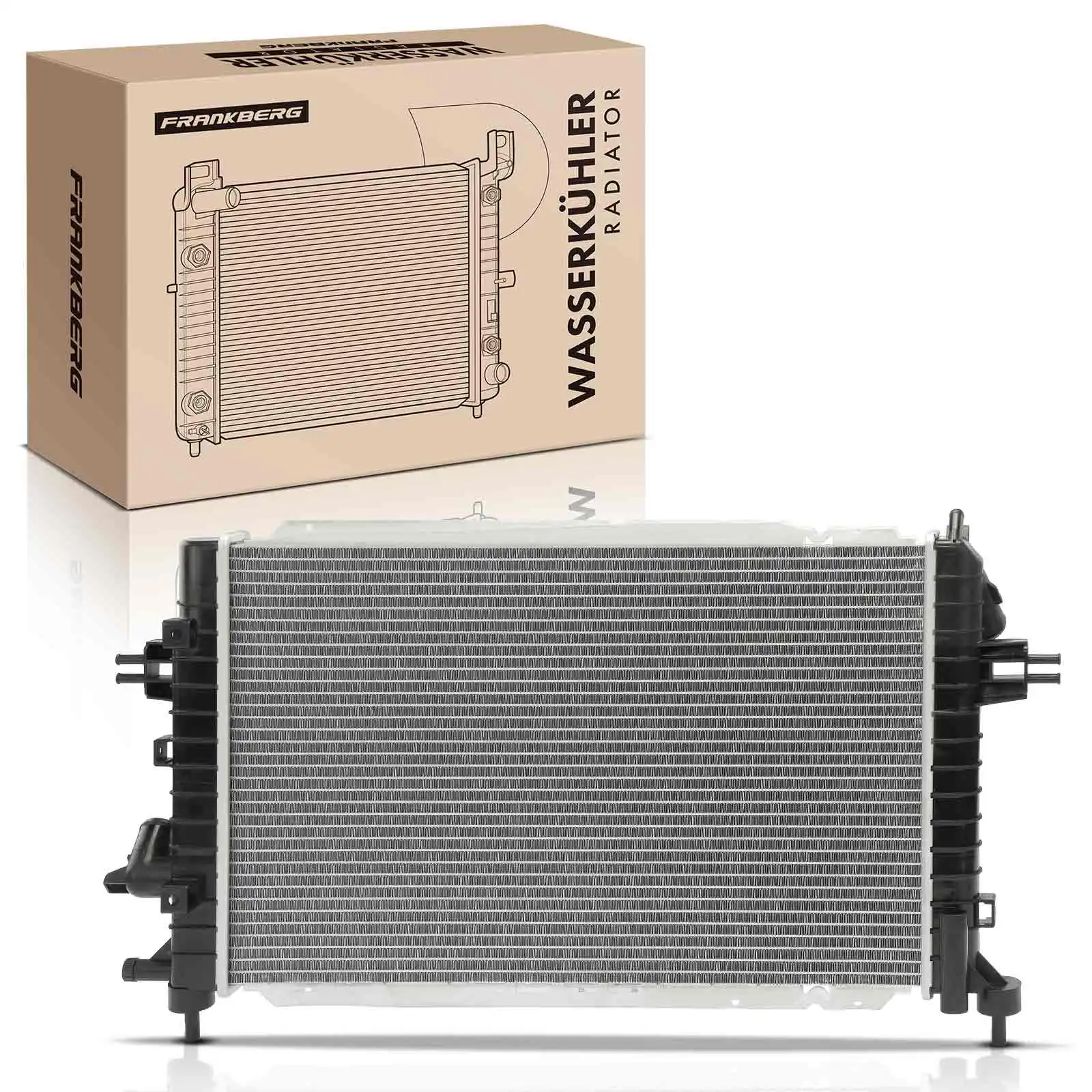 Frankberg 1x Koeler Waterkoeler Motorkoeler voor Opel Astra H Zafira 1.3L-2.0L 1300269 1300271 13143570 13152320 63029A 13128925