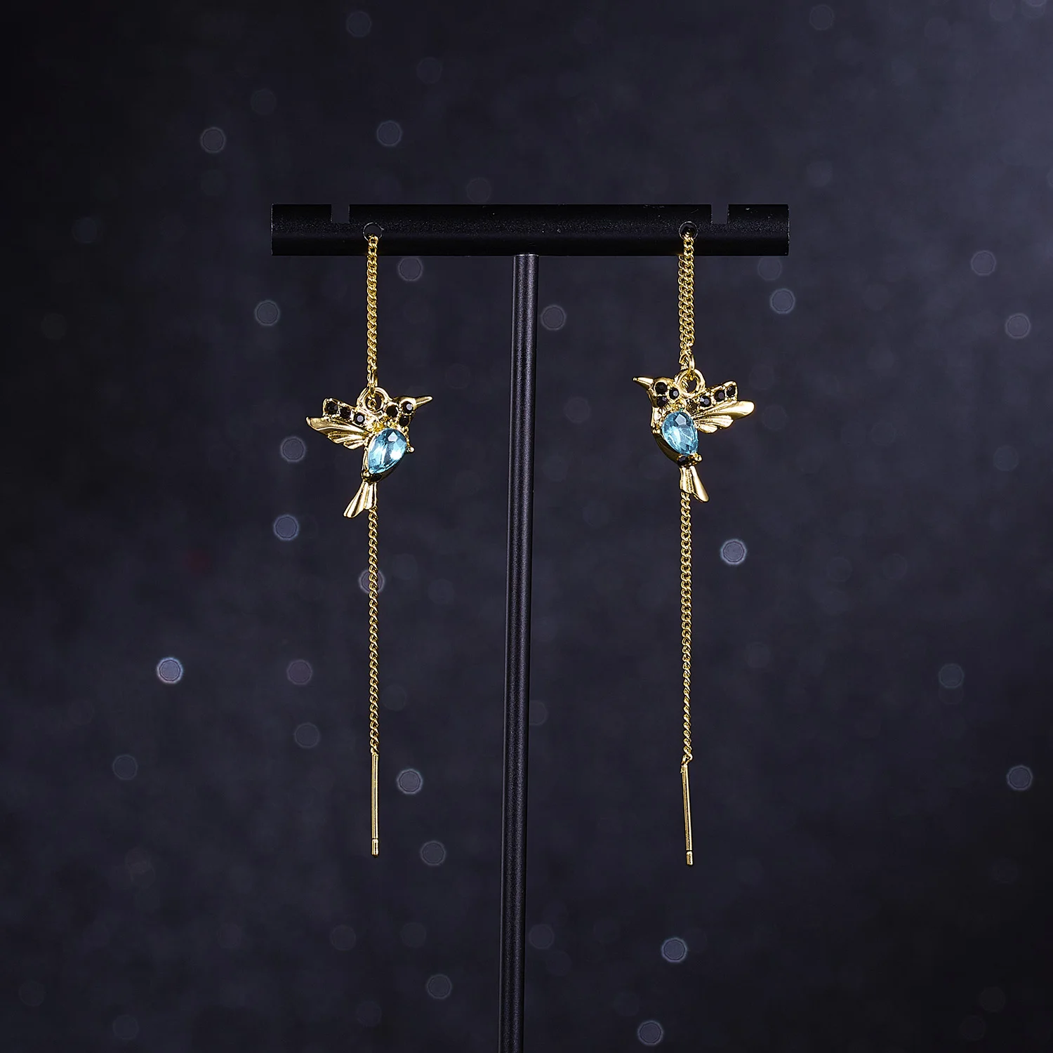 Hummingbird Earrings For Women Personality Fashion Earrings Vintage Aesthetic Jewelry Blue Enamel Cute Bird Animal Drop Earrings image 5
