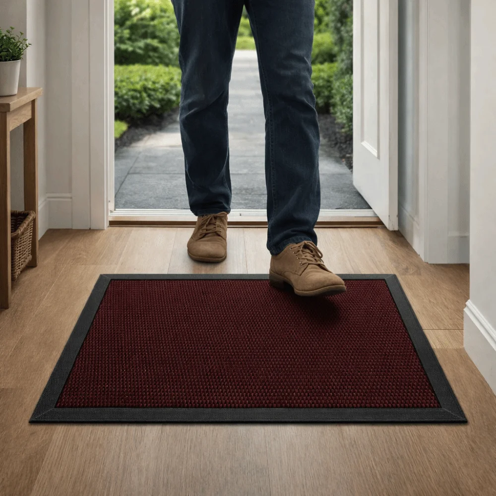 Resilient Carpet Non-slip Elastic Carpet Wear-Resistant Thickened Mesh Dirt Trapper Rug Waterproof Welcome Mat Villa Entrance