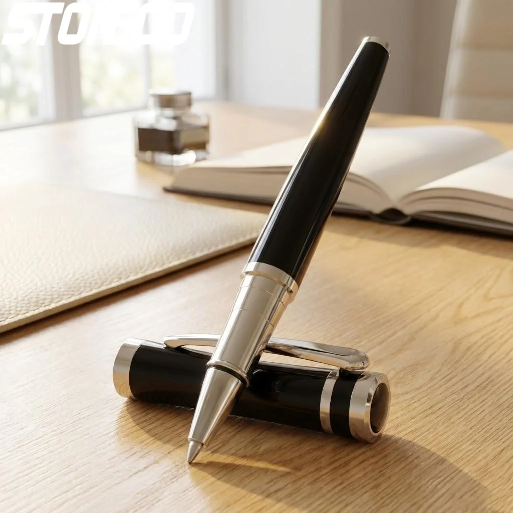 Metal Signature Pen Classic Retractable Rollerball Pen Luxury Office Writing Instrument Fine Point Zero Point Five Millimeter
