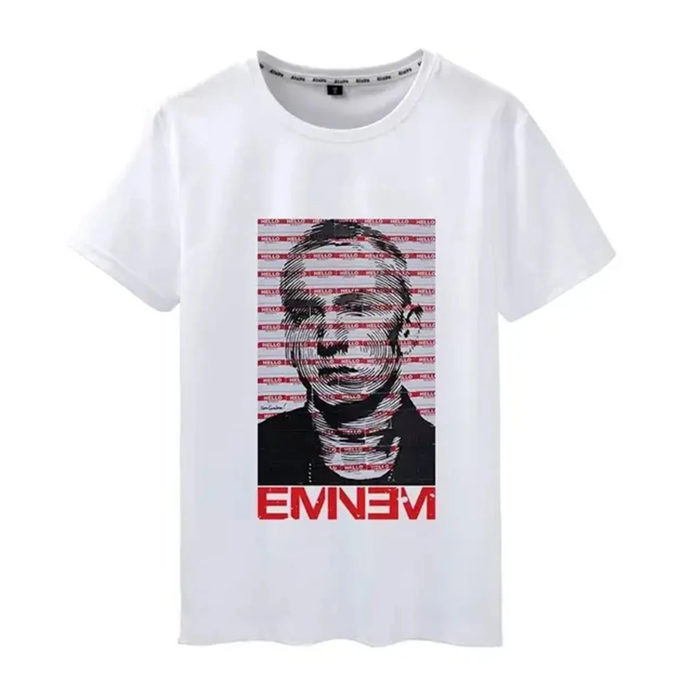 2025 Rapper Eminem T Shirt Women Men Fashion T-shirts Hip Hop Tops Tees Loose Rock Camisetas Boy Tees Summer New Unisex