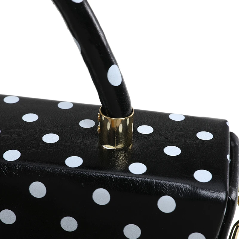 Designer Kleine Satteltasche mit Kurzem Henkel, Handtasche, Modische Polka-Dot Schultertasche, Y2K Trend Damen Party Clutch – Detail 12