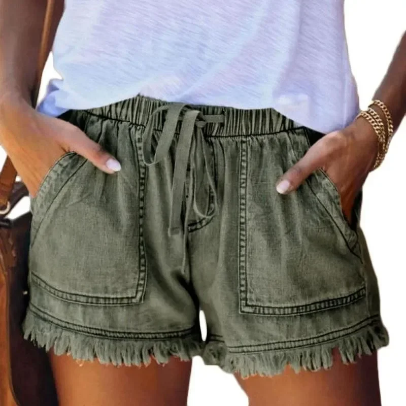 Hohe Taille Shorts Jeans Große Größe Sommer Damen Denim Shorts Große Größe XXL für Frauen Kurze Hosen Frauen Große Größe Kurze Jeans