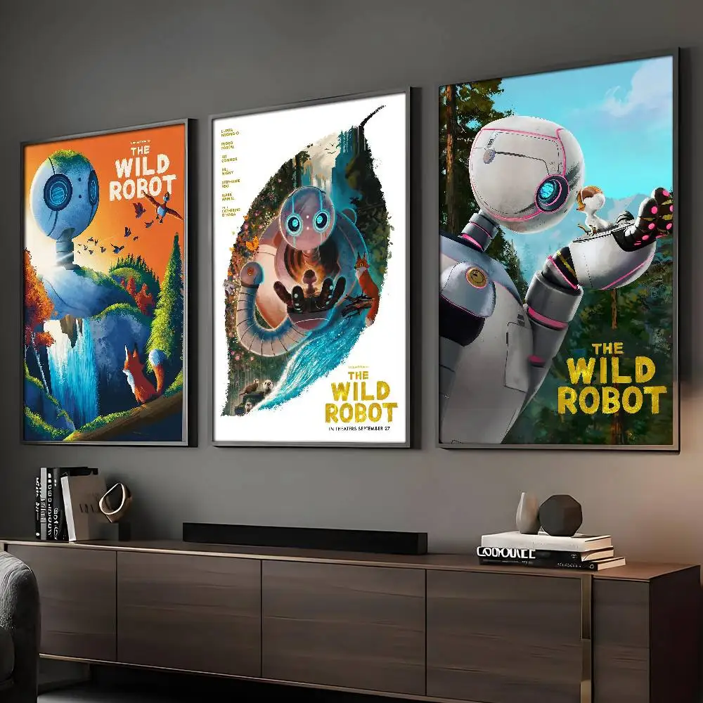 Movie The W-Wild R-RobotS Poster HD Art Sticky Wall Waterproof Home Living Room Bar Decoration