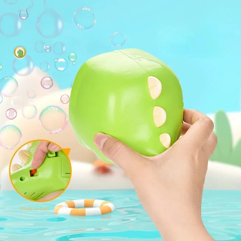 Heiße lustige Blase Machin Cartoon Dinosaurier Frosch Tier Magie Seife Wasser Blase Gebläse Handheld Weihnachts geschenke für Kinder Jungen Mädchen