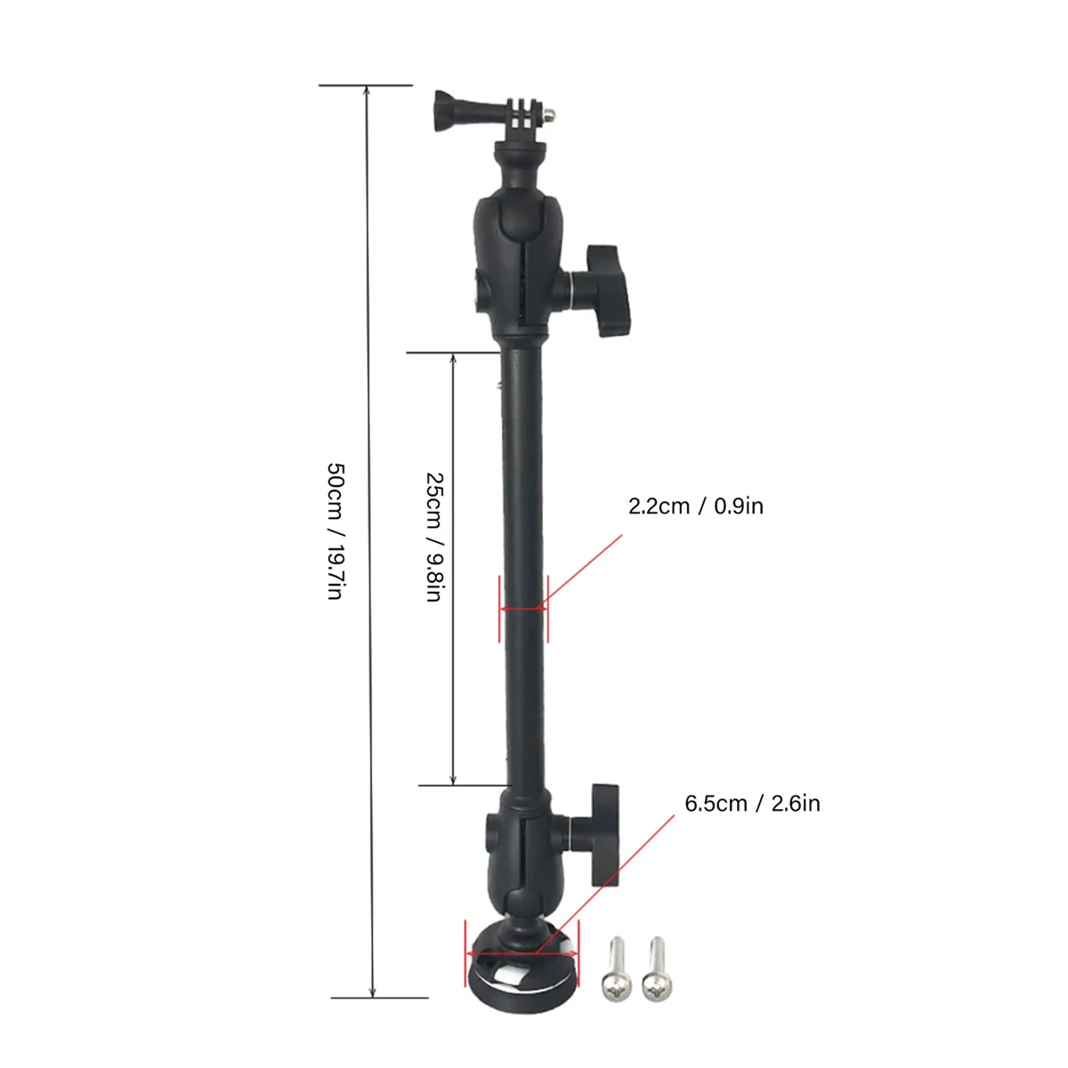 Adjustable Kayak Camera Mount Base Safety Camera Holders with Long Arm Marine Boat Camera Bracket Accessories-GP25