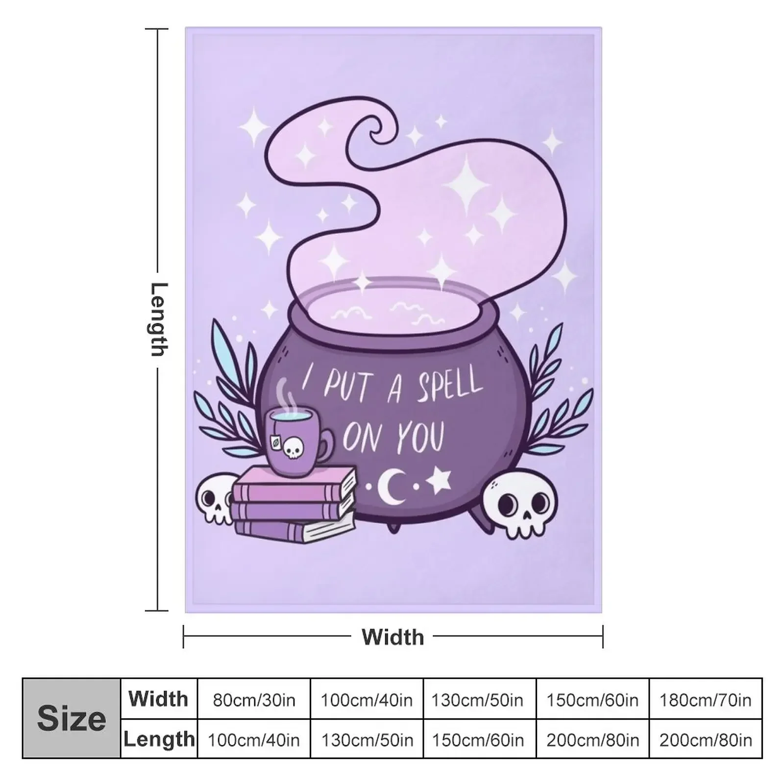 Witch Cauldron // Purple | Nikury Throw Blanket warm winter Hairy Thermals For Travel cosplay anime Blankets