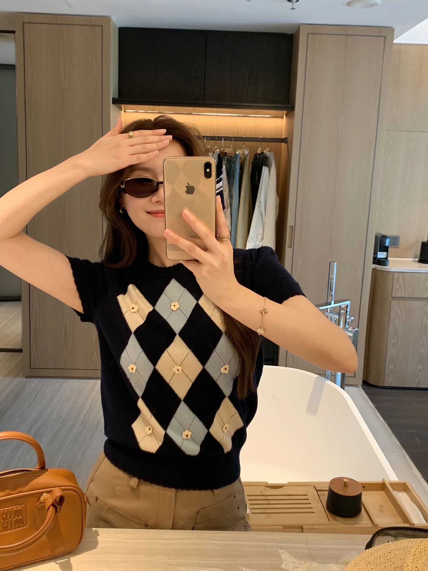 

New 30 Benxemiu id Pattern Knitted Woolen ort Sve Top 00 Wool Faionable Slim Fit Women's Spring Faion