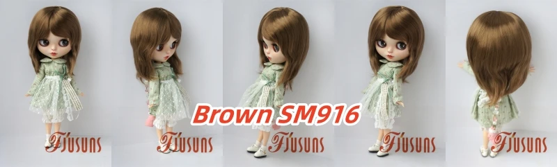 JD762 Natural curls Mid long doll wigs that can be tilted and self trimmed with bangs Full sizes Doll Accessories