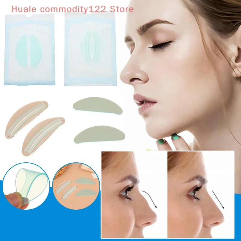 1 Pair Medical Silicone Nasal Splint With Airway Septoplasty Nose Shape Support Corrector Plate For Nose Surgery Rhinoplasty