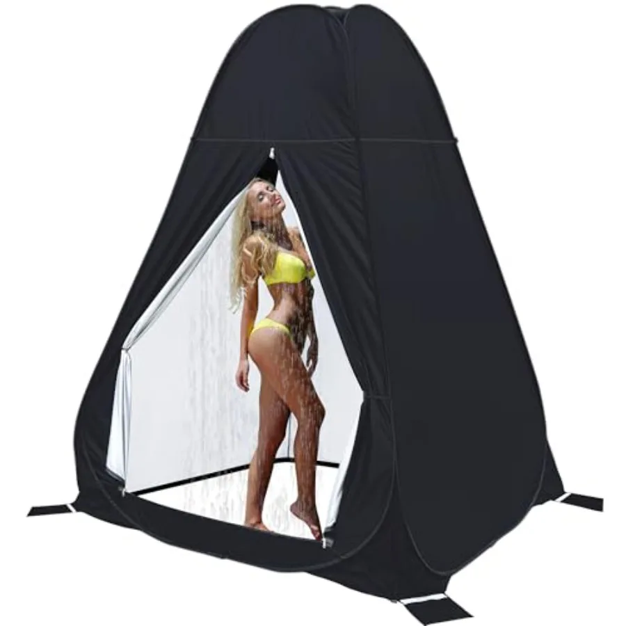 

Shower Privacy Tent, 7FT Extra Large Pop Up Toilet Tent, Portable Outdoor Bathroom Shower Enclosure, Privacy Shelter for Changi