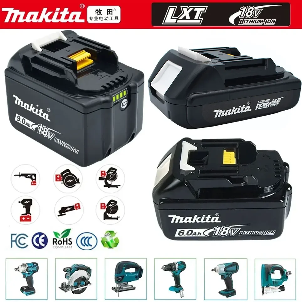 

Genuine Makita 9Ah/6Ah/2Ah for Makita 18V Battery BL1830B BL1850B BL1850 BL1840 BL1860 BL1815 Replacement Lithium Battery