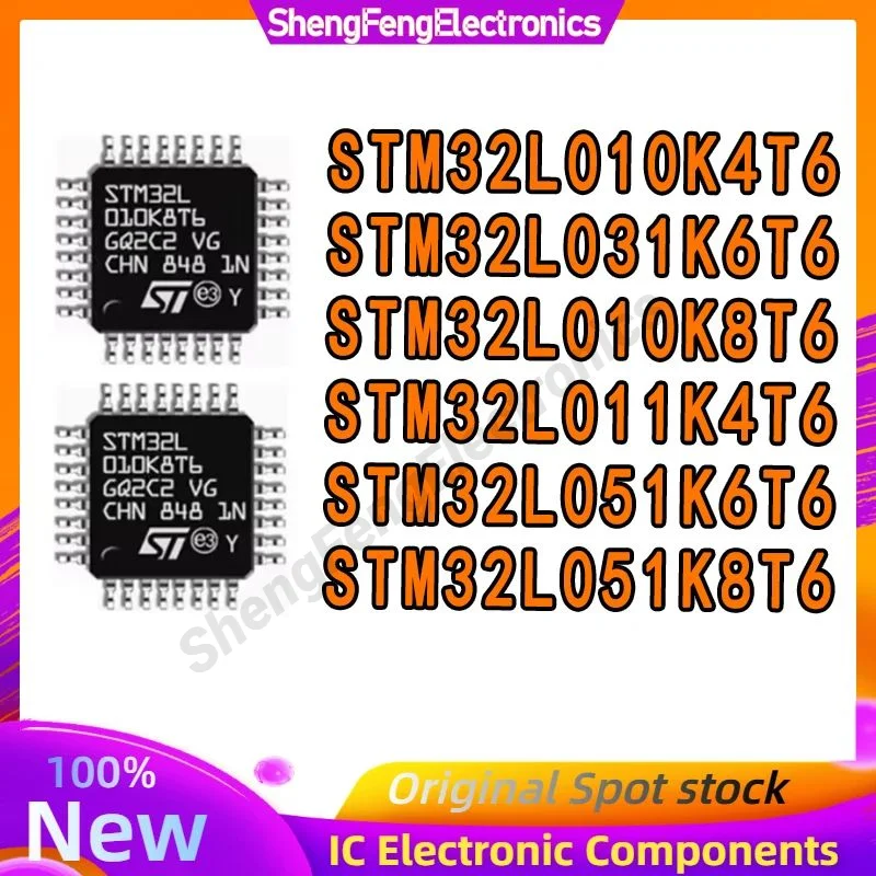 

STM32L010K4T6 STM32L010K8T6 STM32L011K4T6 STM32L031K6T6 STM32L051K6T6 STM32L051K8T6 MCU LQFP32 Integrated Circuit Chip in stock