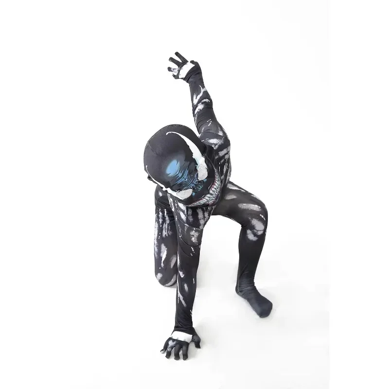 Disfraz de superhéroes de Spiderman, disfraces de Halloween para nuevo disfraz de Venom, traje para niños, mono, disfraces de Spidermancos Symbiote para niños