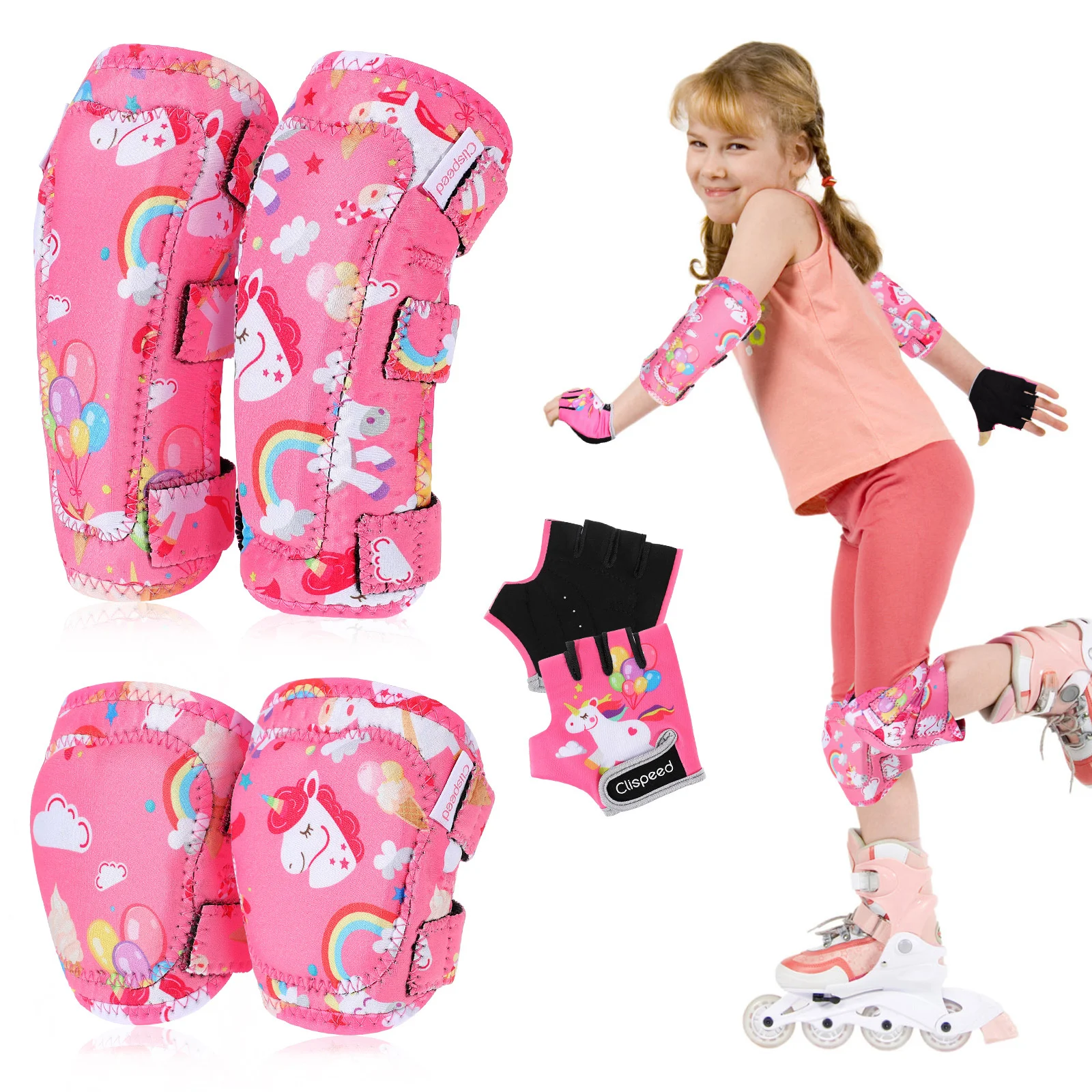 

Kit Kids Knee Pads Elbow Sports and Children Protection Protective Gear Gears Bike Riding