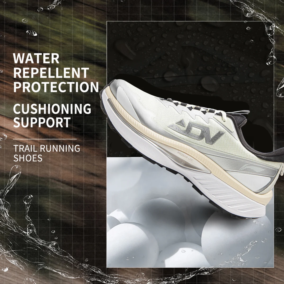 Tênis de Corrida Masculino Li-Ning BEN XIAO com Tecnologia LN DWR, Impermeável, Respirável, Suporte Estável, Tênis Esportivo de Montanha LiNing ARNV015
