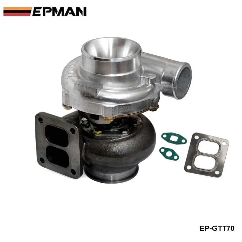 High Performance Racing T70 Turbocharger A/R .70 Rear A/R 0.84 T4 Twin Scroll 4" V-Band Oil Cooler EP-GTT70 5