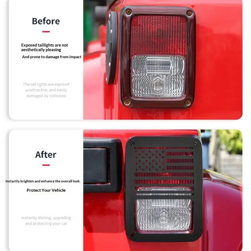 77HF ممارسة تركيب واقي الضوء الخلفي لسيارة الدفع الرباعي 2007 2018 يعزز الموضة الأمنية #5