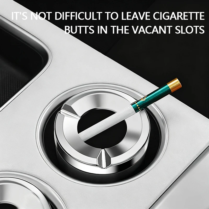 Apex Rush Universal Rotary Switch Car Ashtray Ceramic Inner Liner Fireproof Heat Easy Clean For Vehicle Home Office