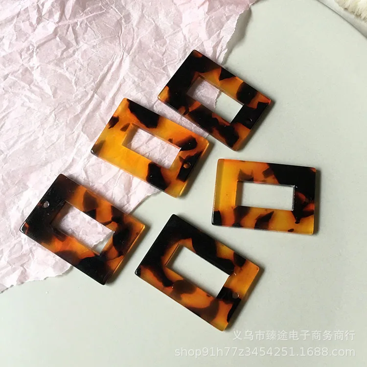 

10 шт. модных геометрических акриловых подвесок-коннекторов с леопардовым принтом для ожерелий, серег, браслетов, шармов, фурнитура для изготовления ювелирных изделий своими руками