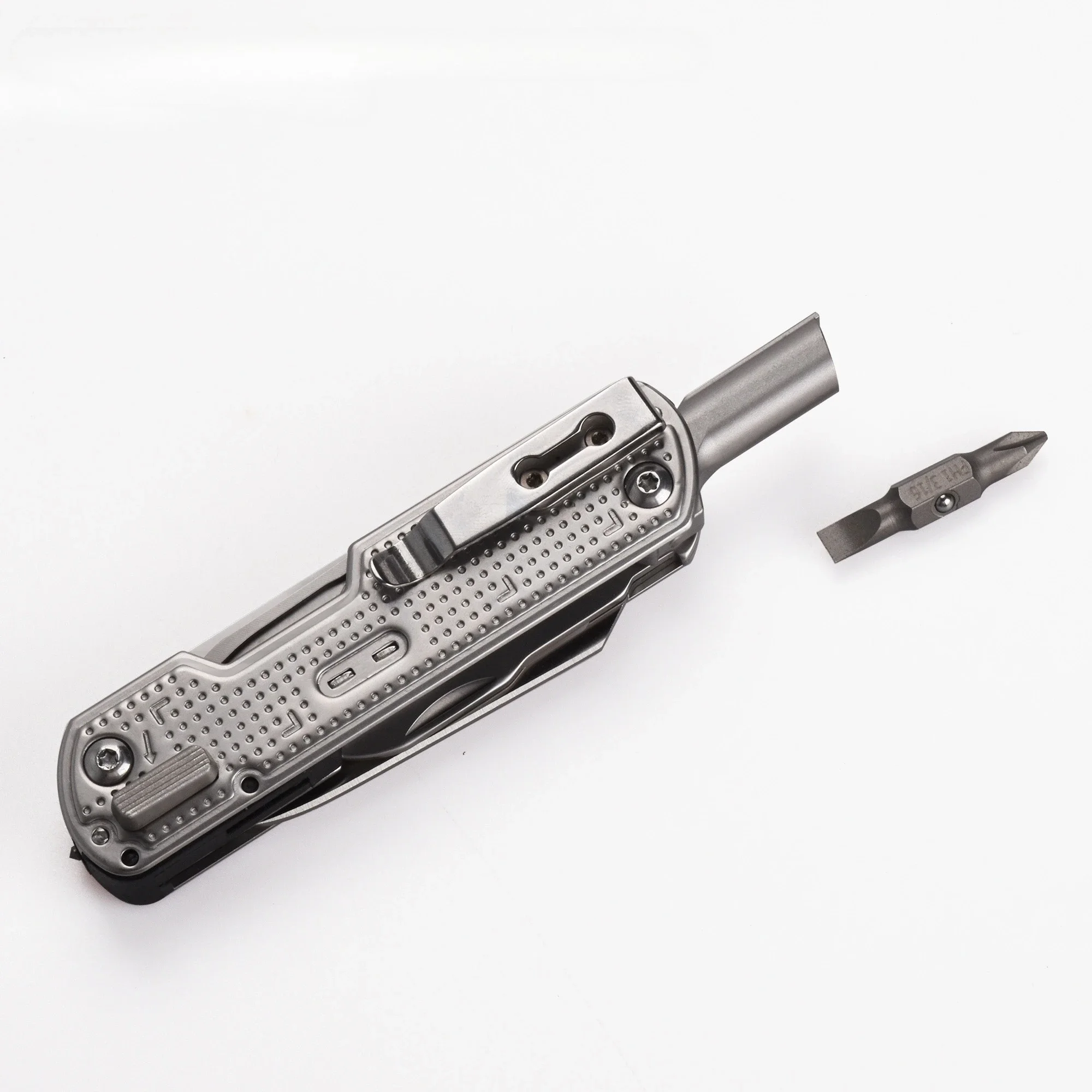 BHBT-Mini cuchillo multiherramienta, cuchillo de bolsillo portátil para acampar al aire libre, herramienta EDC con Clip desmontable, multiherramienta