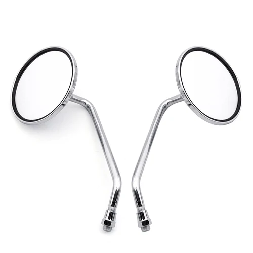Imagen 2 del producto Espejos retrovisores universales para motocicleta, espejo lateral redondo cromado de 10mm para Suzuki GN 125 Yamaha Jog BWS BWS 100 125 Vino