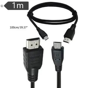 Bilashmart Micro USB to HDMI 1080P Date Cable Micro USB 5P to Hdmi Cable Adapter Connect Tablet Videos Pictures to Monitor or TV