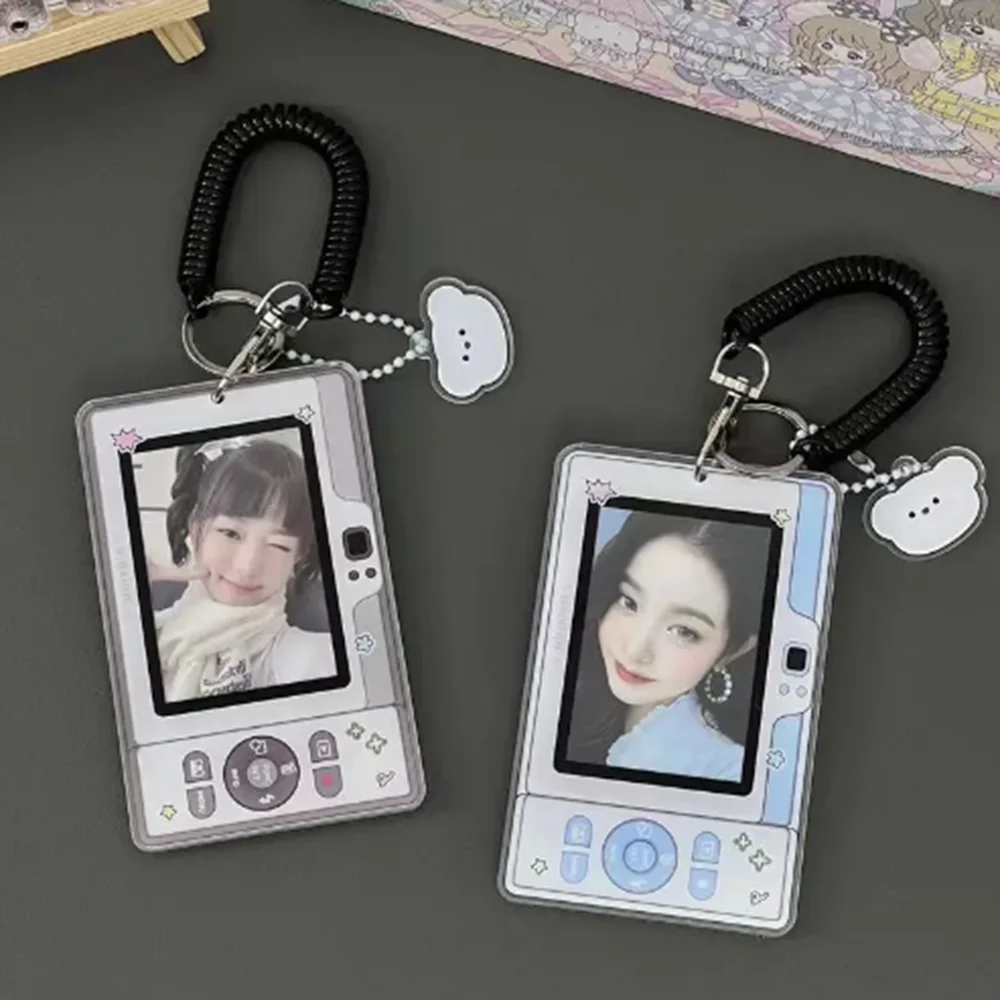 JESJELIU Ins-soporte de tarjeta de foto con forma de cámara para teléfono, Fundas protectoras de exhibición de fotos, papelería Kawaii, regalo para