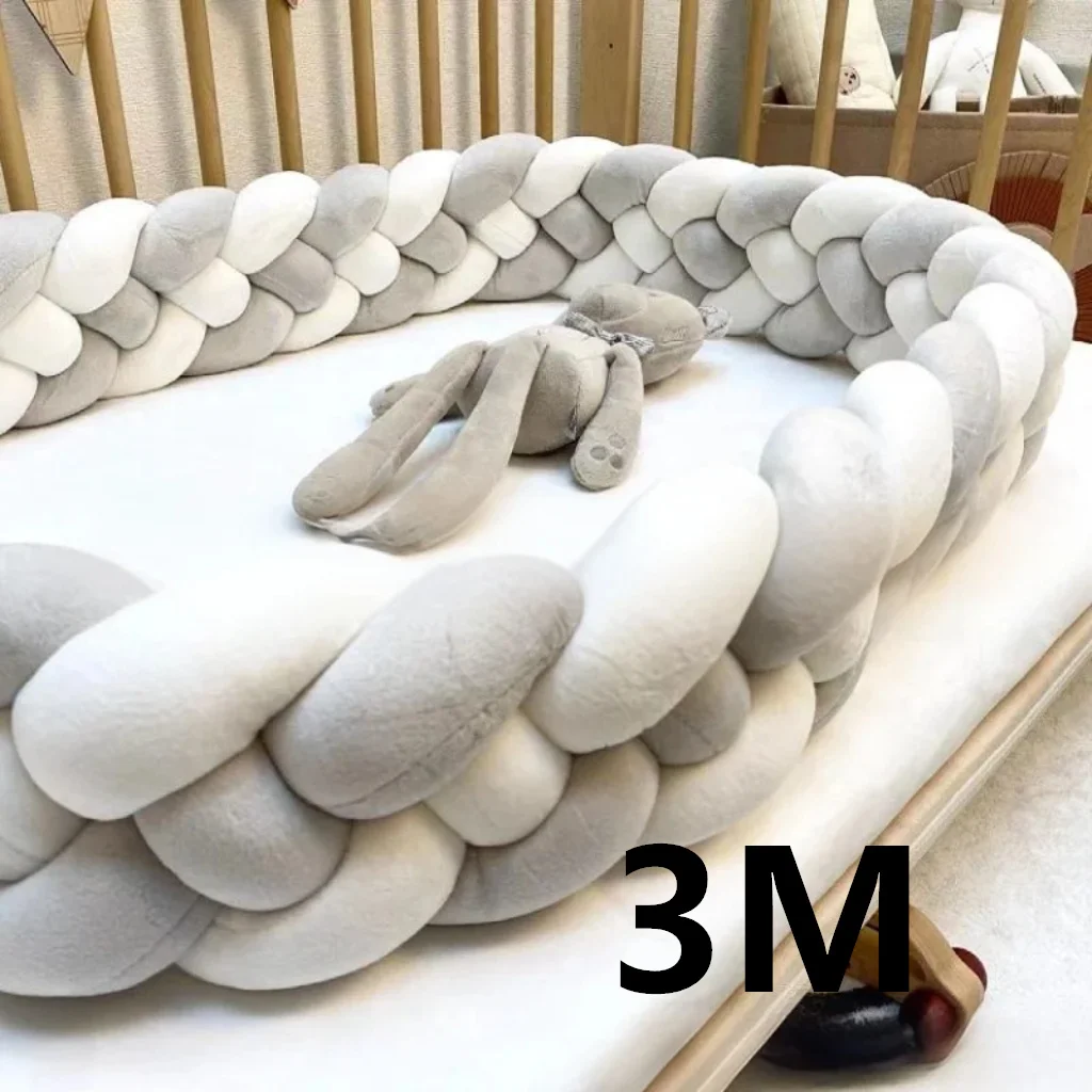 1M 2M 3M Baby Bumper Crib Protector Baby Bed Cushion for Infant Room Baby Cot Bumper Anti-collision Room Decor Baby Bed Bumper image 3
