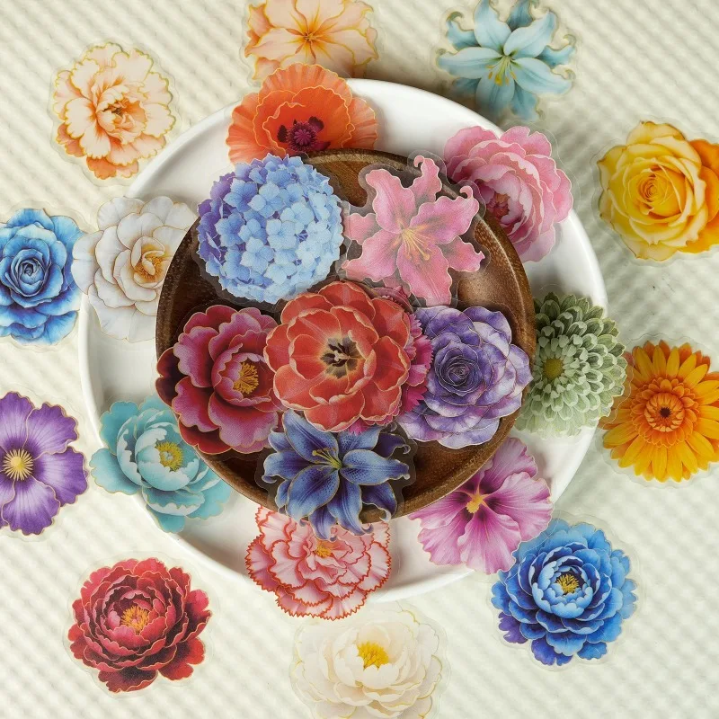 56pcs Cartoon Personalized Flower Pet Creative Graffiti Decorative Stickers