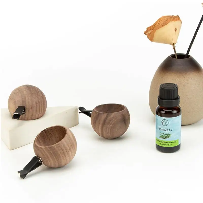 Car Wooden Essential Oil Diffusers-Spherical Design Bedroom Decor Diffuser Car Home Room Fragrance Natural Fragrance Dispersion