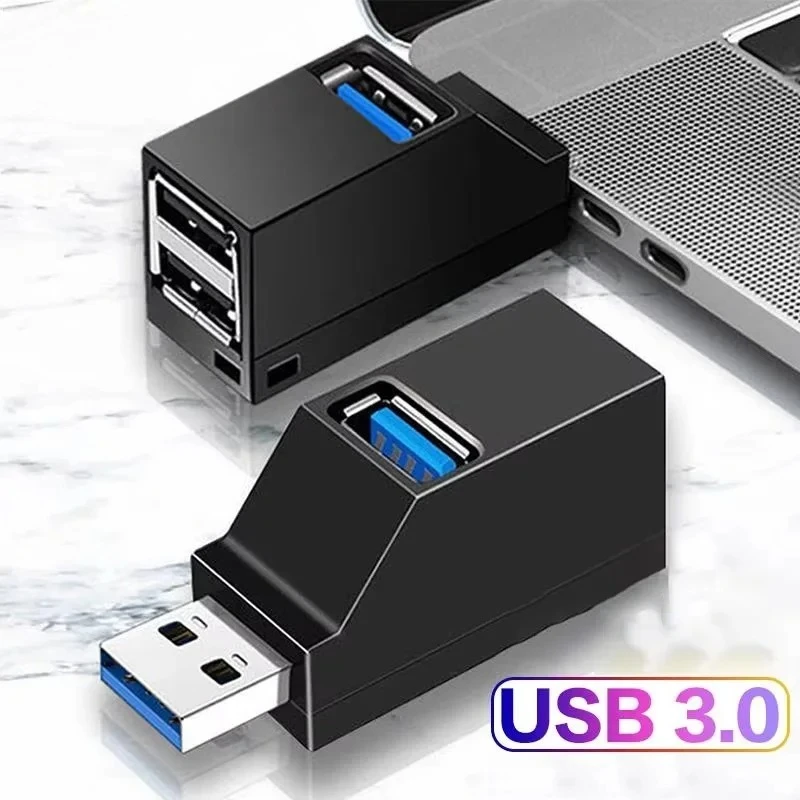 

4pcs USB 3.0 Hub 3 Ports High Speed Portable USB Splitter Multi-Interface Expansion Dock Plug and Play USB Hub for Laptop PC