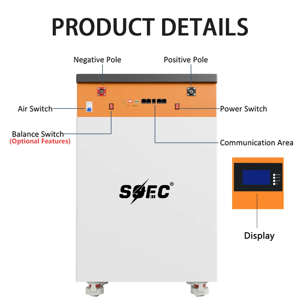 Grade a Cells 6000 Cycles Energy Storage System for Whole House Backup Power High-Efficiency Solar Battery 16kWh 51.2V 314Ah