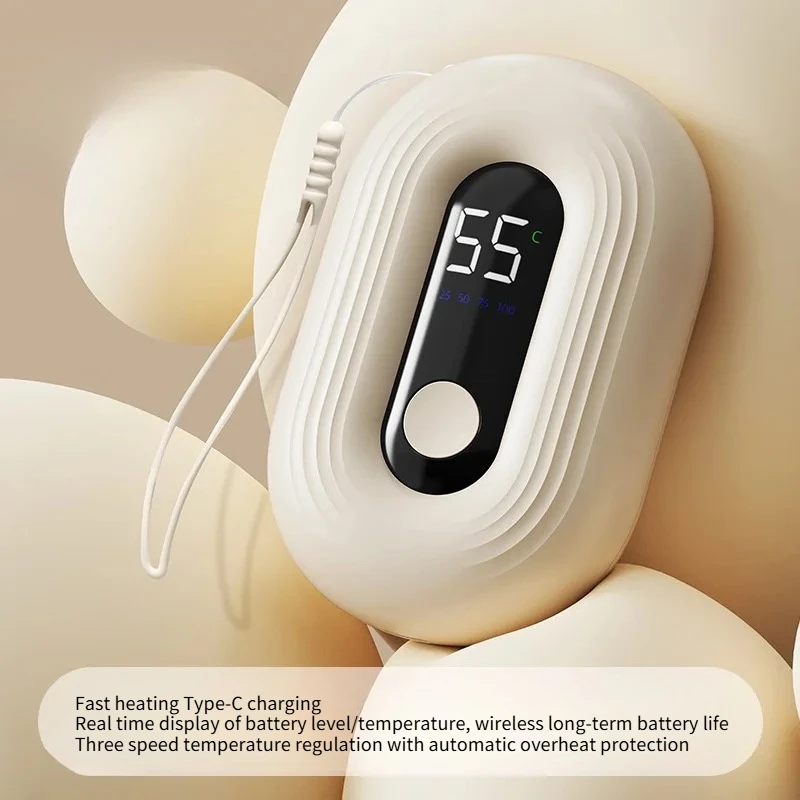 USB Charging Self Heating Handheld Winter Gift Box 2026 New Warm Digital Display Hand Warmer Portable