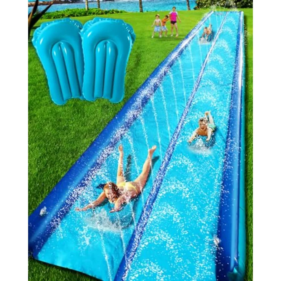 

Надувная водная горка-слайдер «Синяя акула» для взрослых, сверхдлинная, с распылителем и бодибордами, сверхпрочная, для летнего отдыха на открытом воздухе