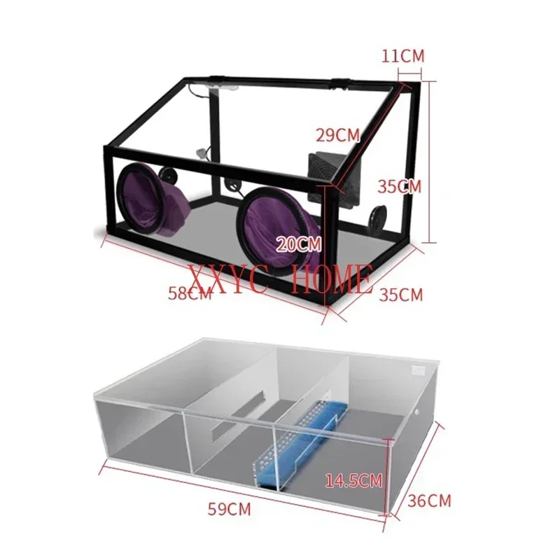 Dust box grinding machine, grinding table, grinding machine, jade, honey wax, stationery, carving, transparent acrylic cover