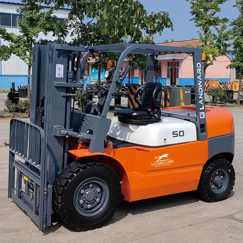 LANDWARD Diesel Forklift Internal Combustion Integrated CPC Forklift 3 Tons 4 Tons Dual Fuel Ride-On Forklift Price Customized