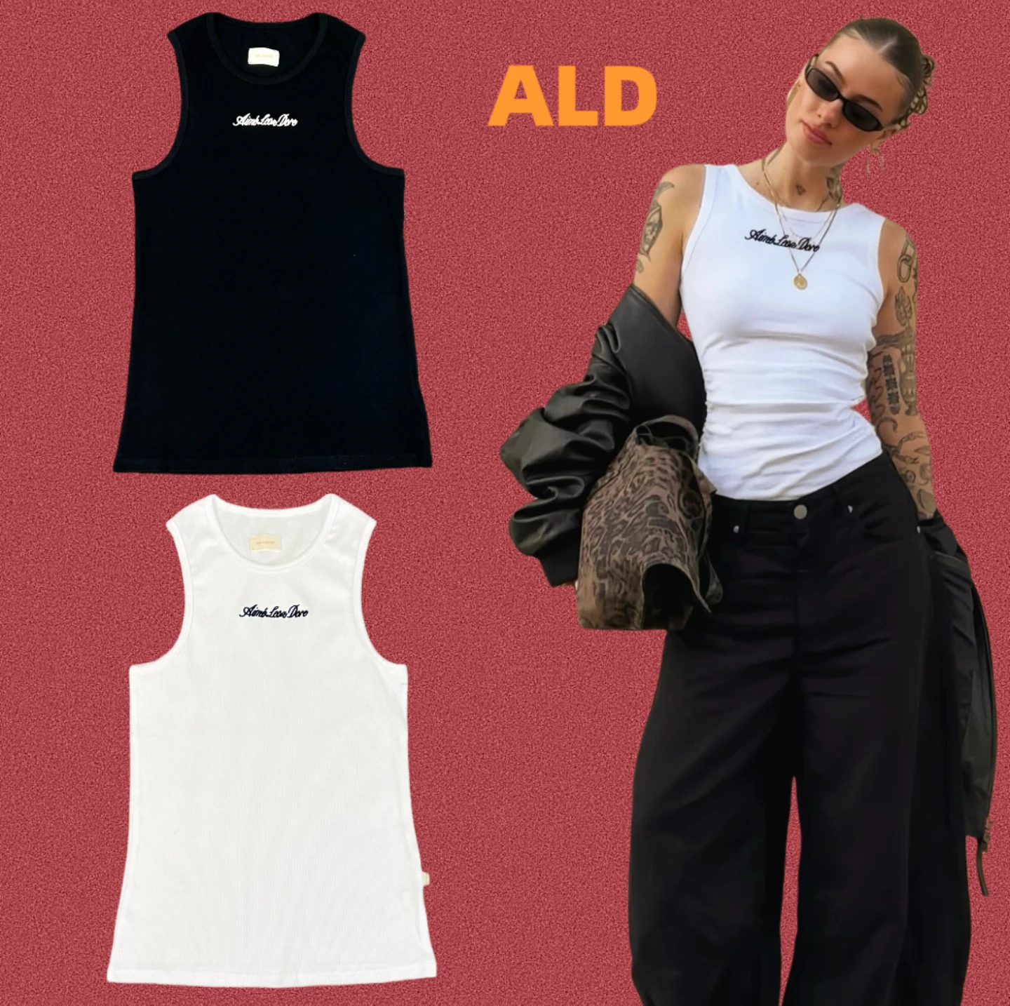 

American Sle Retro Streetwear Hip Hop ALD Embroidered Svel Vest Versatile Trendy Cotton Blend Moisture ng Sweat ...