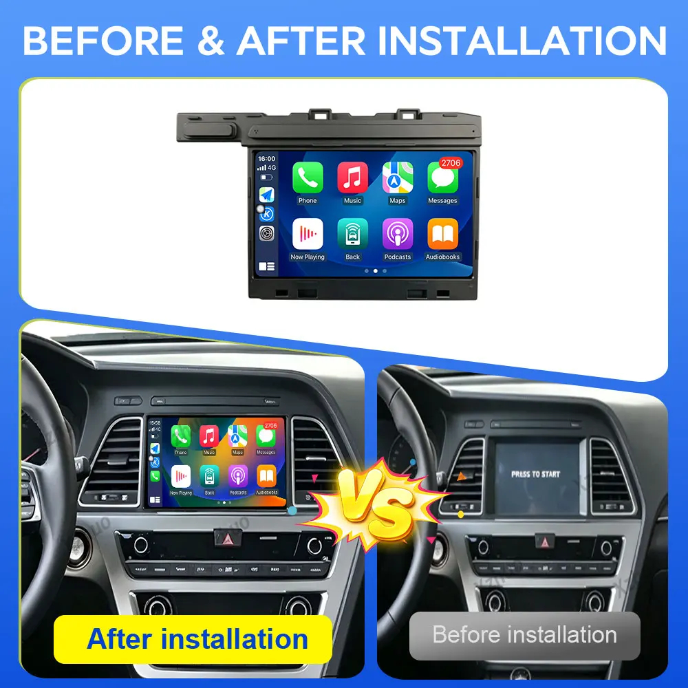 For Hyundai Sonata 7 LF 9  2015-2019 Car Radio DSP Stereo  Intelligent  System  Wireless CarPlay WiFi Touch Screen  Accessories