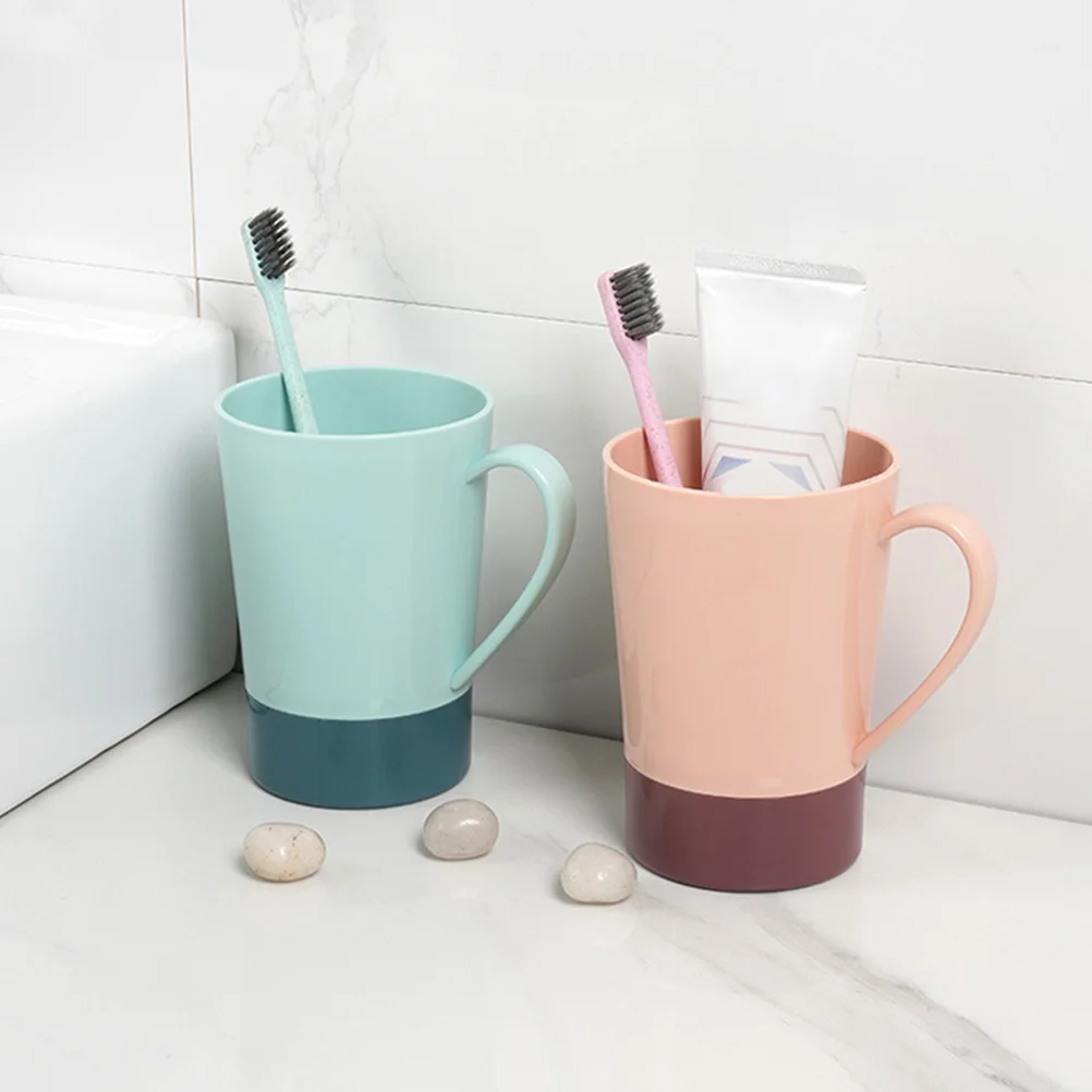 

4pcs Brushing Cup Reusable Plastic Bathroom Tumbler For Toothbrush Holder Organizer Rinsing Mug Drinking Water Milk Soda Kitchen