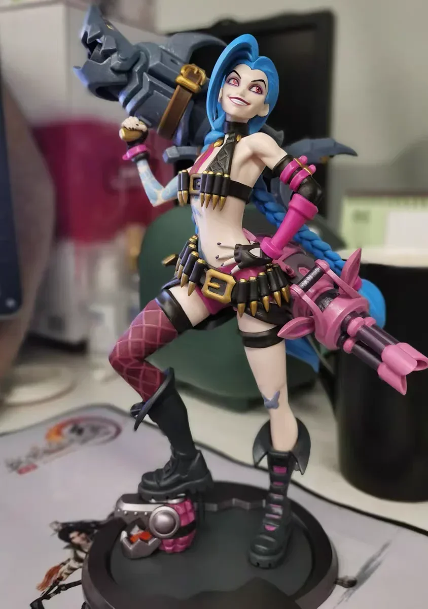 League Of Legends Game Figure The Piltover Enforcer Vi Jinx Medium Sculpture Action Figure Model Car Decor Collectible Gift Toys